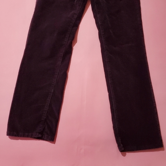 Calvin Klein Dark Plum Purple Velvet Straight Leg Jeans Fall - Picture 2 of 12